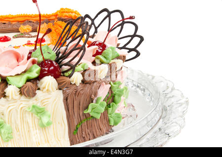 Crème glacée aux cerises Banque D'Images