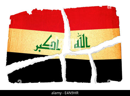 - L'Iraq Drapeau Grunge Banque D'Images