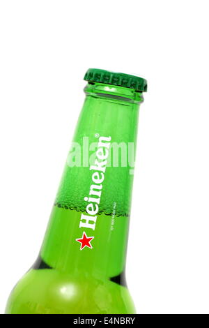 Bouteille de bière Heineken Banque D'Images