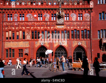 Bâle (Suisse) de la balle. ThC 16 Hôtel de ville (Rathaus) Marktplazt (place du marché) Banque D'Images