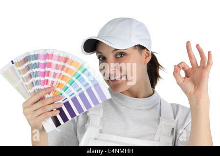 Swatch holding Décorateur Banque D'Images