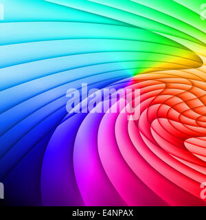 L'arrière-plan est faite de vagues de couleur différente. Arc-en-ciel. Banque D'Images