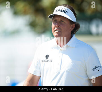 Hoylake, Angleterre. 15 juillet, 2014. L'Open golf championship. Phil MICKELSON [USA] au cours de sa pratique. Credit : Action Plus Sport/Alamy Live News Banque D'Images