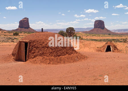 Hogan Navajo Arizona USA Banque D'Images