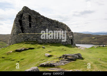 Dun Carloway Carloway Broch près de l'âge du Fer, Isle Of Lewis, Western Isles, îles Hébrides, Ecosse, UK, Grande-Bretagne Banque D'Images