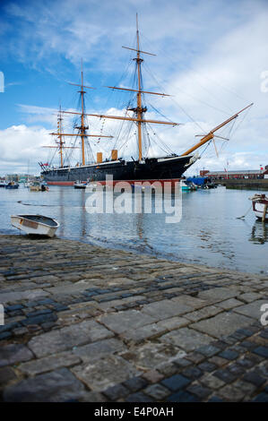 Le HMS Warrior, Portsmouth docks. Banque D'Images