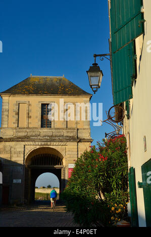 France, Charente Maritime, Ile de Ré, Saint Martin de Re, le cadre de porte Campani fortification Vauban. Banque D'Images