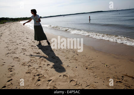 La plage à Sag Harbor, New York, USA Banque D'Images