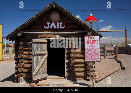 Arizona 1869 prison territoriale, Seligman, États-Unis historique Route 66, Arizona, USA Banque D'Images