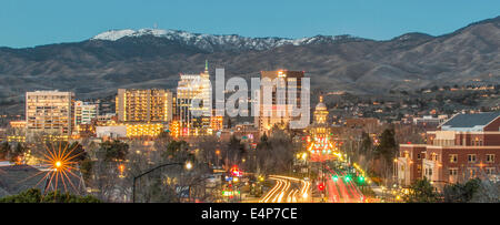 Le centre-ville de Boise, Idaho. Ligne d'horizon. Banque D'Images