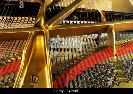 Photo de détail Grand Steinway D concert grand piano, version de Hambourg. Banque D'Images