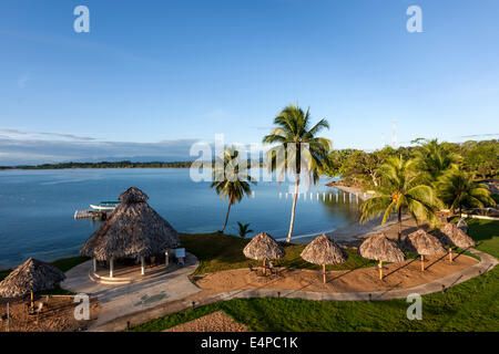 Playa Tortuga Hotel. L'île de Colon. Bocas del Toro Banque D'Images