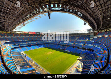 Sommaire, stade Santiago Bernabeu du Real Madrid football club, Chamartín, Madrid, Espagne Banque D'Images