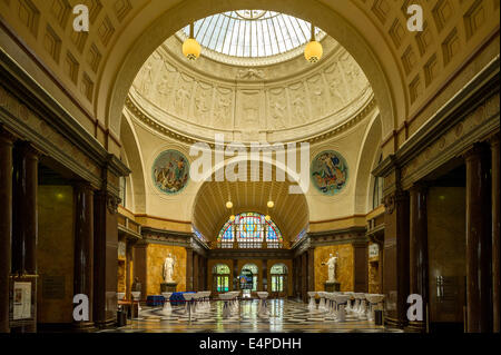 Le hall de l'hôtel Kurhaus Wiesbaden maison thermale avec casino, Wiesbaden, Hesse, Allemagne Banque D'Images