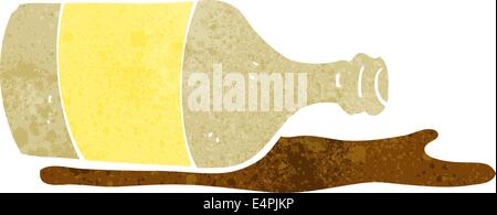 Caricature de la bière renversé Illustration de Vecteur