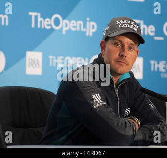 Hoylake, Angleterre. 16 juillet, 2014. L'Open Golf Championship. Henrik STENSON [SWE] Conférence de presse. Credit : Action Plus Sport/Alamy Live News Banque D'Images