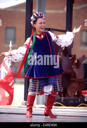 Une danseuse ukrainienne,Saskatchewan Banque D'Images