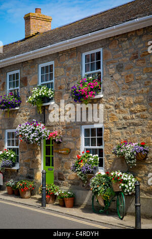 Entrée principale de passeurs Bed and Breakfast à Marazion, Cornwall, Angleterre Banque D'Images