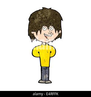 Cartoon happy scruffy boy Illustration de Vecteur