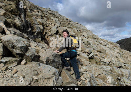 Sur grand gable dans le lake district.rock Banque D'Images