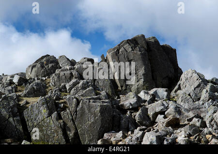 Sur grand gable dans le lake district.rock Banque D'Images