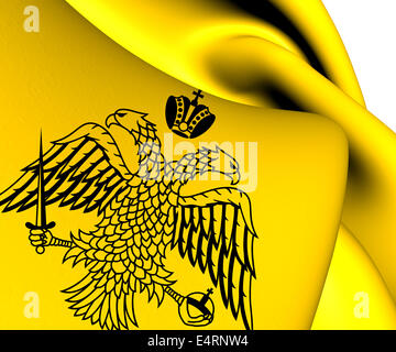 Eglise grecque orthodoxe d'un drapeau. Close Up. Banque D'Images