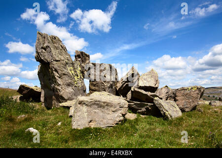 Norber Rochers dans Crummack Dale près de Yorkshire Dales Austwick Angleterre Banque D'Images