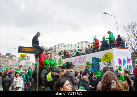 Dublin, Irlande - 17 Mars : Saint Patrick's Day Parade à Dublin, Irlande. Le 17 mars 2014. Banque D'Images