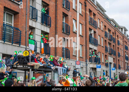 Dublin, Irlande - 17 Mars : Saint Patrick's Day Parade à Dublin, Irlande. Le 17 mars 2014. Banque D'Images