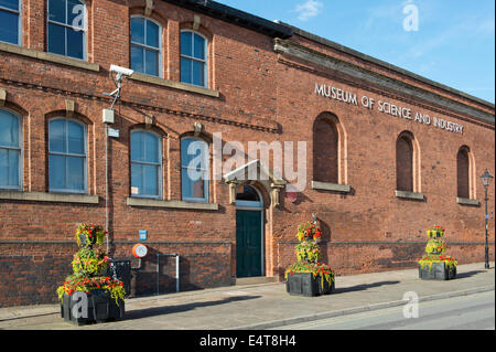 Le 1830, l'entrepôt ou Liverpool Road railway station building, qui fait maintenant partie du Musée des sciences et de l'industrie, à Manchester. Banque D'Images