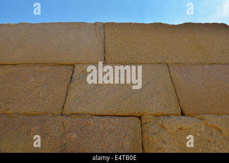 Au mur du Temple du Sphinx, Gizeh, Le Caire, Egypte, Afrique du Sud Banque D'Images