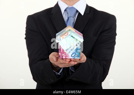 Portrait d'une maison faite d'argent Banque D'Images