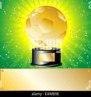 Trophée Football Ballon d'or Champion. Banque D'Images