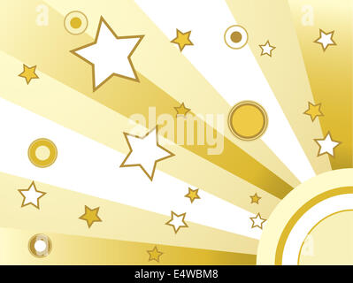 Stars et cercles arrière-plan Banque D'Images