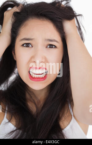 Recherche femme en colère Banque D'Images