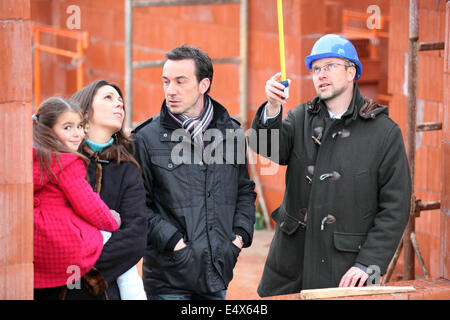 Site de construction d'une visite familiale Banque D'Images