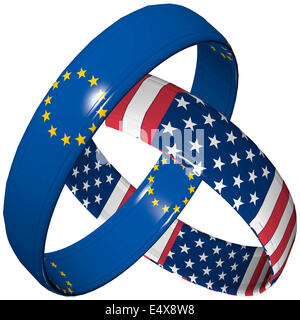 TTIP, symbole de l'Union européenne de libre-échange entre l'Union européenne et l'Amérique Banque D'Images