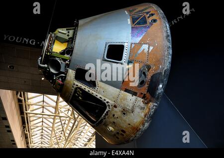 Washington, DC : Gemini capsule spatiale sur l'affichage à la Musée de la NASA * Banque D'Images