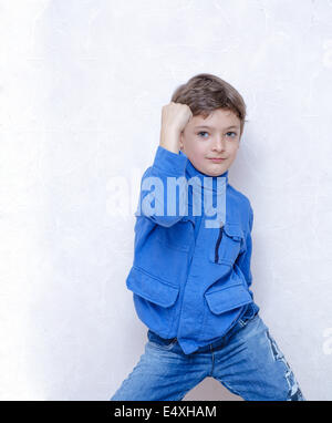 Happy Baby Boy, studio photo session Banque D'Images