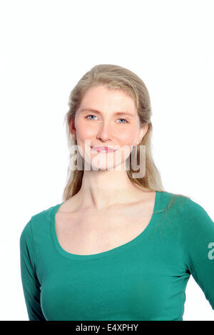 Portrait of a young attractive woman smiling Banque D'Images