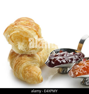 Des croissants et de la confiture Banque D'Images