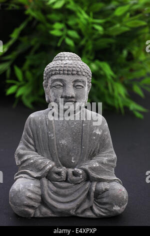 Statue de Bouddha méditant en pierre Banque D'Images
