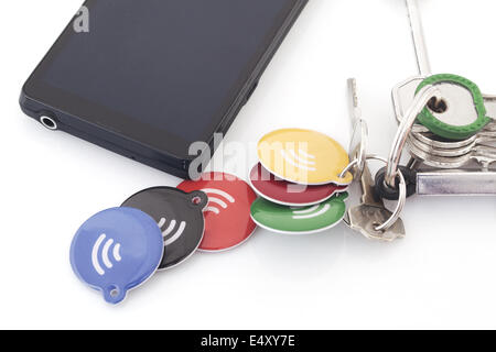 Tags NFC Banque D'Images