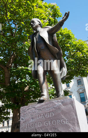 David Lloyd George Statue en place du Parlement à Londres Angleterre Royaume-uni Banque D'Images