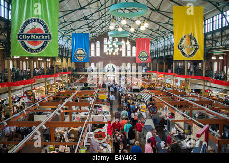 Marché de la ville dans le centre d'Indianapolis. L'Indiana, USA. Banque D'Images