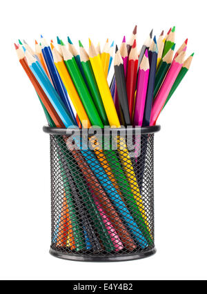 Crayons de couleurs en métal Banque D'Images
