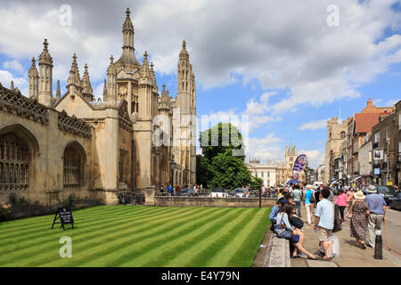 Ville de Kings College de Cambridge Angleterre cycles uk go Banque D'Images