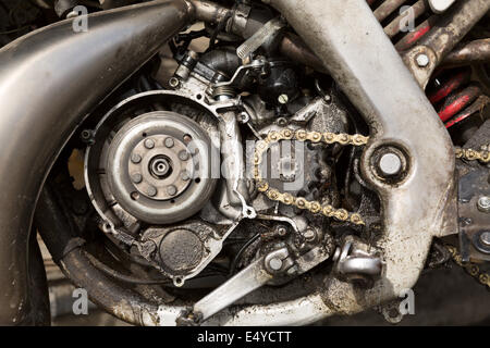 Puissant moteur de la moto moderne Banque D'Images