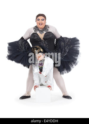 Deux Drag Queens produire ensemble Banque D'Images