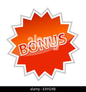 Bouton Web bonus. Banque D'Images